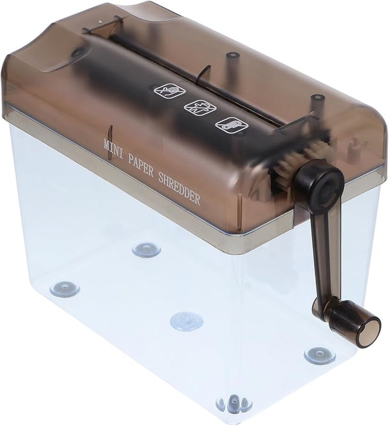 Cabilock Manual Paper Shredder Mini Desktop Hand Shredder For A4 Documents Office Bills Black - Image 1